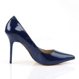 Bleu Verni 10 cm CLASSIQUE-20 grande taille chaussures stilettos