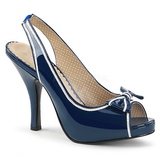 Bleu Verni 11,5 cm PINUP-10 grande taille sandales femmes