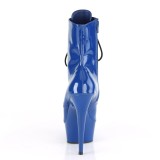 Bleu Verni 15 cm Pleaser DELIGHT-1020 bottines de pole dance