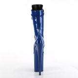 Bleu Verni 23 cm INFINITY-1050 talons trs hauts - bottines plateforme extrme