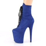 Bleu faux suede 20 cm FLAMINGO-1020FS bottines de pole dance