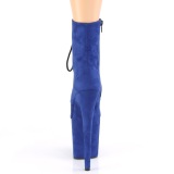 Bleu faux suede 20 cm FLAMINGO-1020FS bottines de pole dance