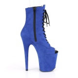 Bleu faux suede 20 cm FLAMINGO-1021FS bottines de pole dance