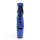 Bleu faux suede 20 cm FLAMINGO-1021FS bottines de pole dance