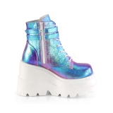 Bleu glitter 11,5 cm SHAKER-52 bottines plateforme compenses lolita