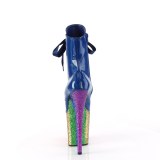 Bleu glitter 20 cm FLAMINGO-1020HG exotic bottines de striptease