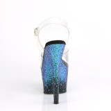 Bleu paillettes 18 cm ADORE-708SS chaussure à talons de pole dance