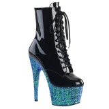 Bleu paillettes 18 cm Pleaser ADORE-1020LG bottines de pole dance