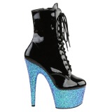 Bleu paillettes 18 cm Pleaser ADORE-1020LG bottines de pole dance