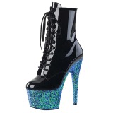 Bleu paillettes 18 cm Pleaser ADORE-1020LG bottines de pole dance