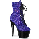 Bleu paillettes 18 cm Pleaser ADORE-1020MG bottines de pole dance