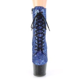 Bleu paillettes 18 cm Pleaser ADORE-1020MG bottines de pole dance