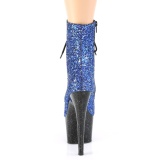 Bleu paillettes 18 cm Pleaser ADORE-1020MG bottines de pole dance