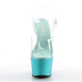 Bleu paillettes 18 cm Pleaser ADORE-708OMBRE chaussure à talons de pole dance