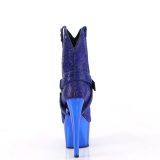 Bleu pierre strass 18 cm ADORE-1029CHRS bottines western cowboy pleaser