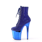 Bleu pierre strass 20 cm FLAMINGO-1020CHRS bottines talons hauts pleaser