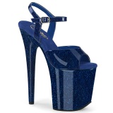 Bleues 20 cm FLAMINGO-809GP etincelle sandales avec plateforme