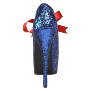 Bleues Etincelle 14,5 cm TEEZE-10G Concealed burlesque escarpins à talon aiguille bout pointu