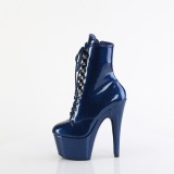 Bleues glitter 18 cm pleaser bottines talons hauts femme