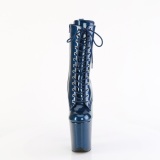 Bleues glitter 20 cm pleaser bottines talons hauts femme