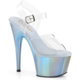 Bleues hologramme plateforme 18 cm ADORE-708LQ sandales talons hauts pleaser