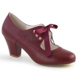 Bordeaux 6,5 cm WIGGLE-32 retro vintage escarpins maryjane  talons pais