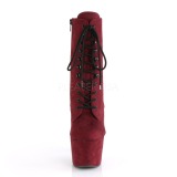 Bordeaux Similicuir 18 cm ADORE-1020FS bottines femmes  lacets