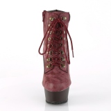 Bordeaux Sudine 15 cm DELIGHT-600TL-02 bottines pleaser plateforme