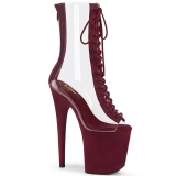 Bordeaux Transparent 20 cm FLAMINGO-800-34FS bottines de pole dance