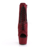 Bordeaux faux suede 18 cm ADORE-1021FS bottines de pole dance