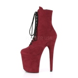 Bordeaux faux suede 20 cm FLAMINGO-1020FS bottines de pole dance