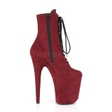 Bordeaux faux suede 20 cm FLAMINGO-1020FS bottines de pole dance