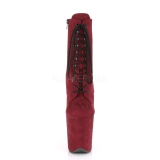 Bordeaux faux suede 20 cm FLAMINGO-1020FS bottines de pole dance