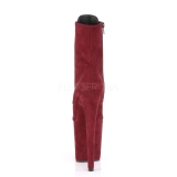 Bordeaux faux suede 20 cm FLAMINGO-1020FS bottines de pole dance