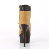 Brun Sudine 15 cm DELIGHT-600TL-02 bottines pleaser plateforme