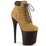 Brun Sudine 20 cm FLAMINGO-800TL bottines pleaser plateforme