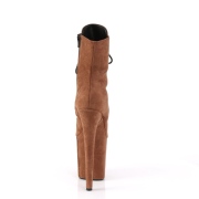 Brun faux suede 20 cm FLAMINGO-1020FS bottines de pole dance
