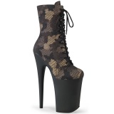 Camoflash 23 cm INFI-CAM2 talons trs hauts - bottines plateforme extrme