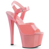 Chaussure roses talon haut plateforme 18 cm SKY-308N JELLY-LIKE matriau extensible