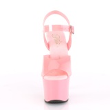 Chaussure roses talon haut plateforme 18 cm SKY-308N JELLY-LIKE matriau extensible