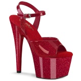 Chaussure rouge talon haut 18 cm ADORE-709GP etincelle talons hauts plateforme