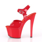 Chaussure rouge talon haut plateforme 18 cm SKY-308N JELLY-LIKE matériau extensible
