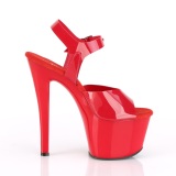 Chaussure rouge talon haut plateforme 18 cm SKY-308N JELLY-LIKE matriau extensible