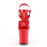 Chaussure rouge talon haut plateforme 20 cm FLAMINGO-808N JELLY-LIKE matriau extensible