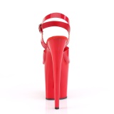 Chaussure rouge talon haut plateforme 20 cm FLAMINGO-808N JELLY-LIKE matériau extensible