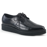 Cuir 3 cm CREEPER-712 Chaussures Creepers Hommes Plateforme