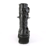 Cuir Vegan GRAVEDIGGER-250 bottes  cap d acier - bottes de combat demoniacult