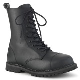 Cuir Vegan RIOT-10 bottes  cap d acier demonia - bottes de combat unisex