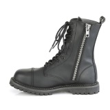 Cuir Vegan RIOT-10 bottes  cap d acier demonia - bottes de combat unisex