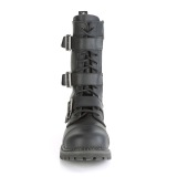 Cuir Vegan RIOT-12BK bottes  cap d acier - bottes de combat demonia